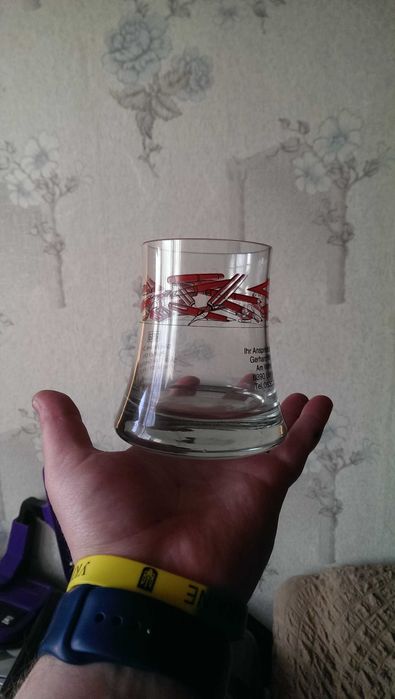 Мини вазочка - стакан, из плотного стекла