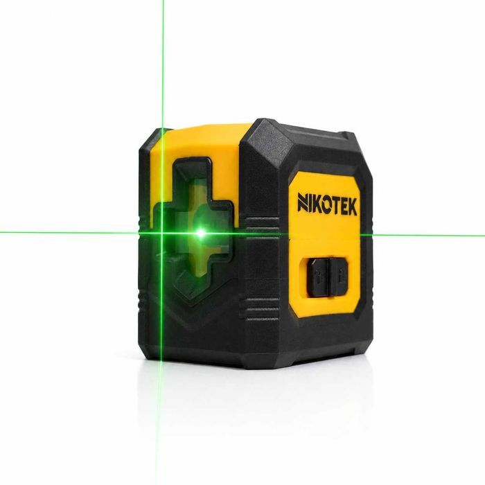 Poziomnica laserowa NIKOTEK NK-01G zielony laser krzyżowy IP54