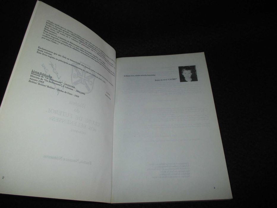 Livro História do Clube de Futebol "Os Belenenses"