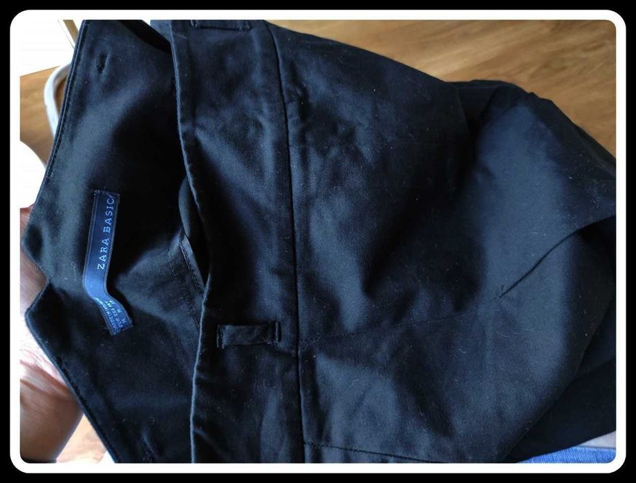 Czarna spódnica ZARA BASIC 40 L z kieszeniami