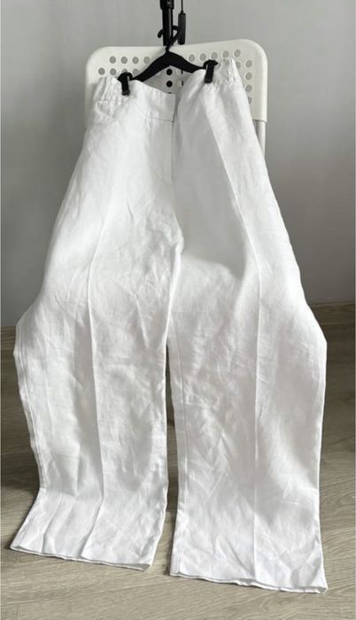 100% льон лляні прямі штани брюки marks&spencer