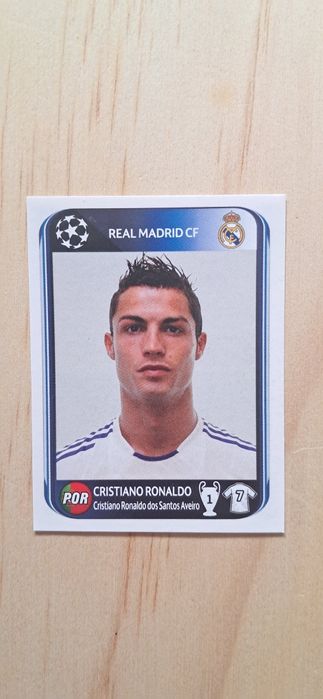 Cromo futebol de Cristiano Ronaldo(Champions 2010)da Panini