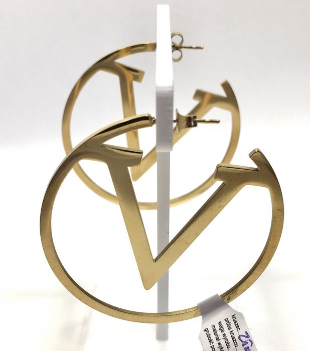 Złote Damskie kolczyki Louis Vuitton bita próba 585 pozłacane ogniowo