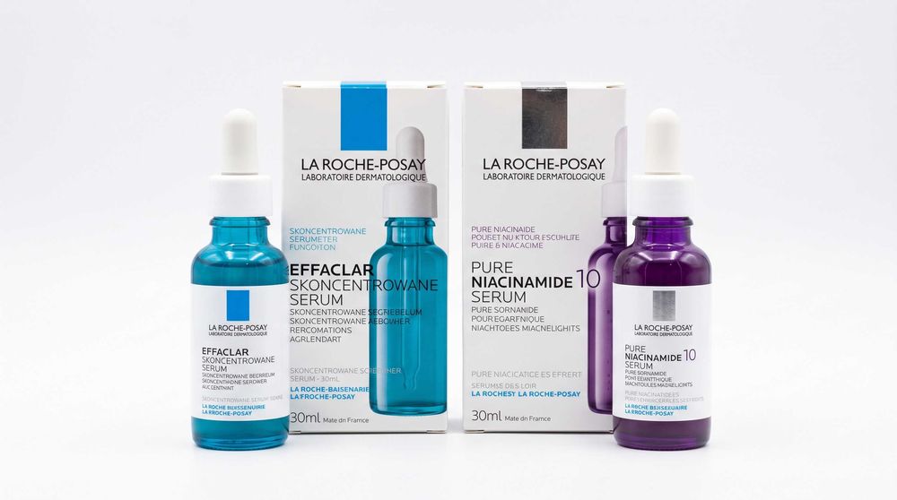 La Roche-Posay Effaclar skoncentrowane serum + Pure Niacinamide 10 Serum 2x30ml PRZECENA