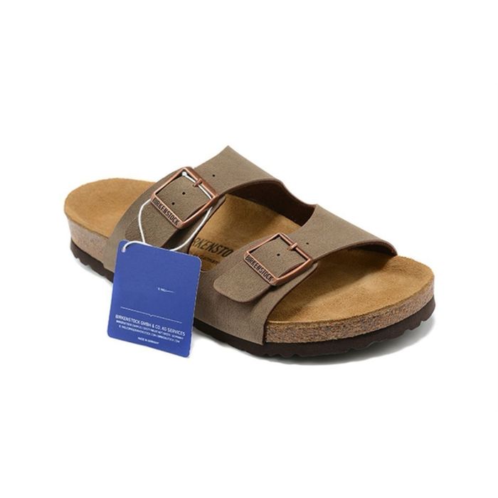 Тапки Birkenstock Arizona Beige dark- beige біркеншток арізона унісекс