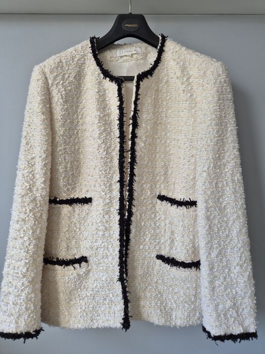 Escada vintage Gold label  marynarka wool nitka lurex