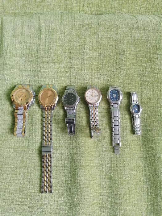 Zestaw zegarków, sprzedaję jako uszkodzone 6 szt.
