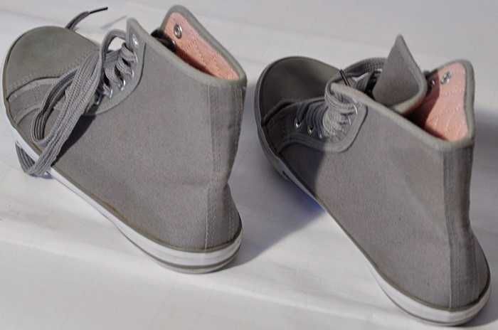F&F szare wysokie trampki tekstylne 38 stan bdb-