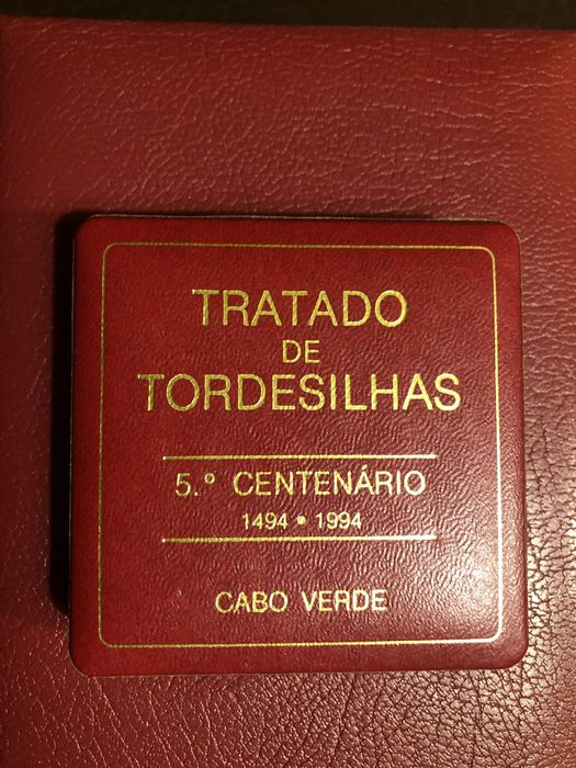 Moeda prata comemorativa tratado tordesilhas 1994
