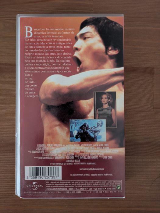 VHS " Dragon - A História de Bruce Lee  " 1993 (Opt. Estado)