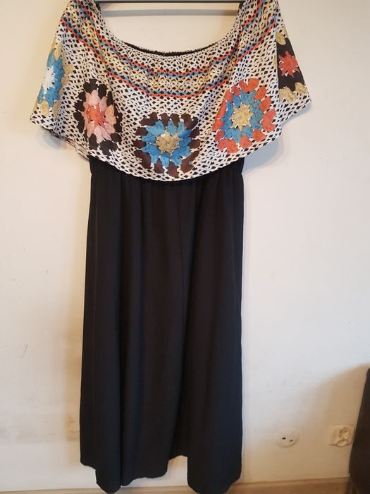 Długa sukienka plus Size dekolt hiszpanka Shein  46-48