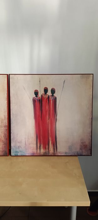 Obrazy Postacie Masajów 2 sztuki