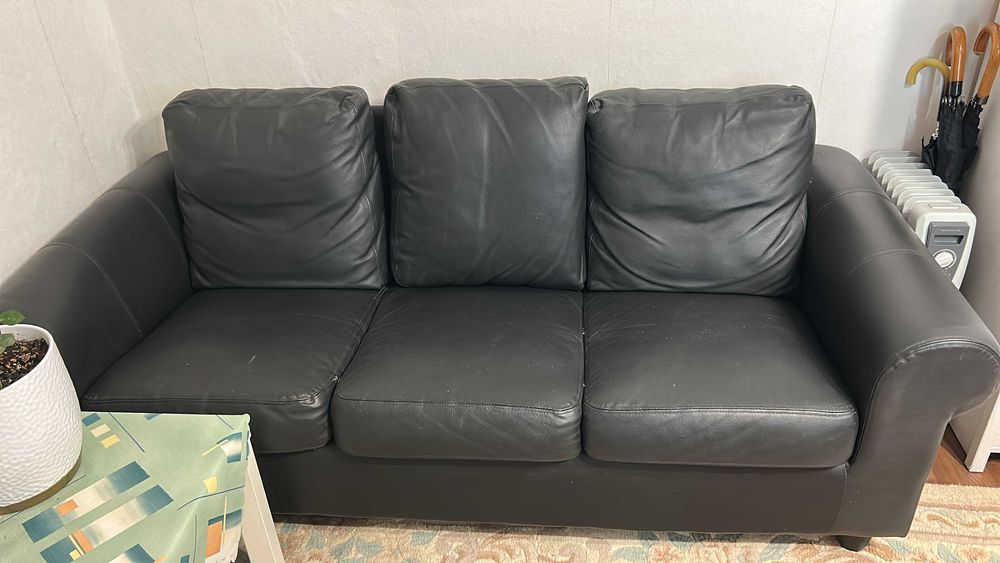 Skórzana kanapa trzyosobowa IKEA