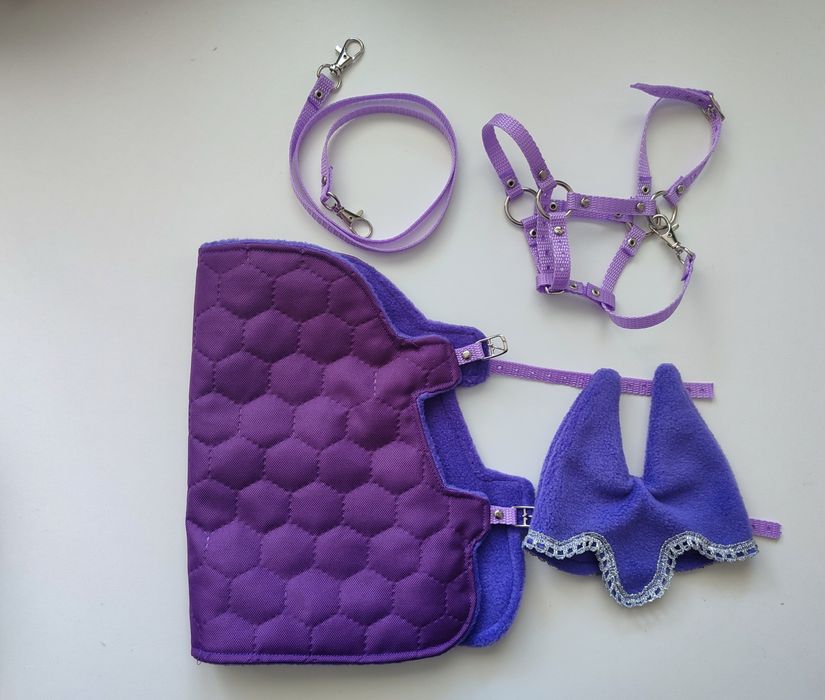 Zestaw dla hobby horse a4 derka nauszniki  kantar regulowany wodze