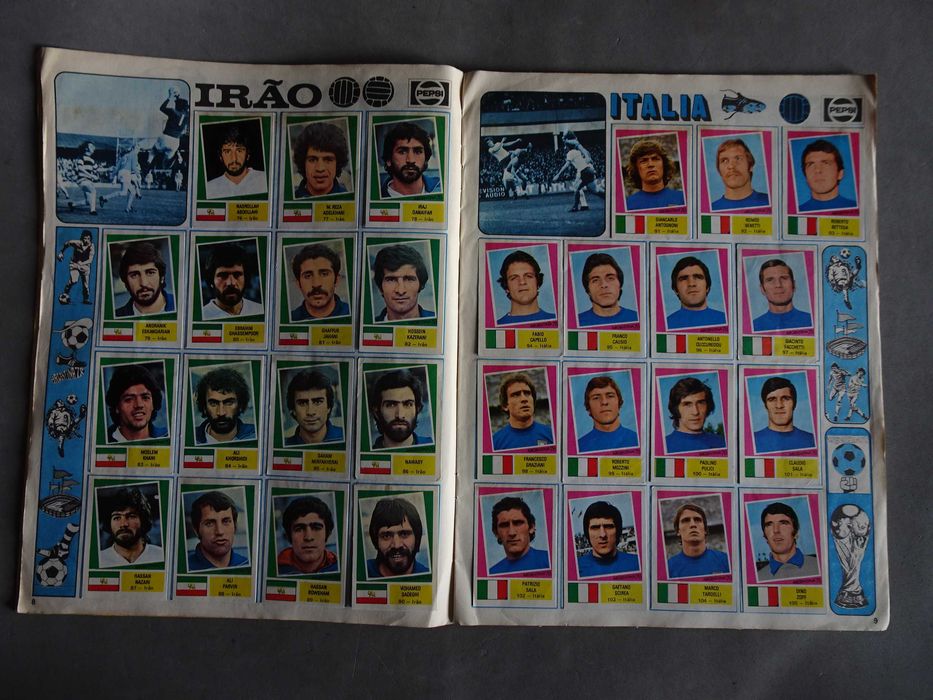 Caderneta de cromos de futebol completa Argentina 78
