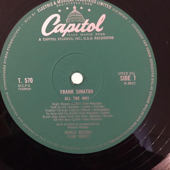 Vinil Frank Sinatra - All the way - 1961 UK
