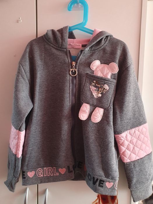 Dres dla dziewczynki 128/134, szary