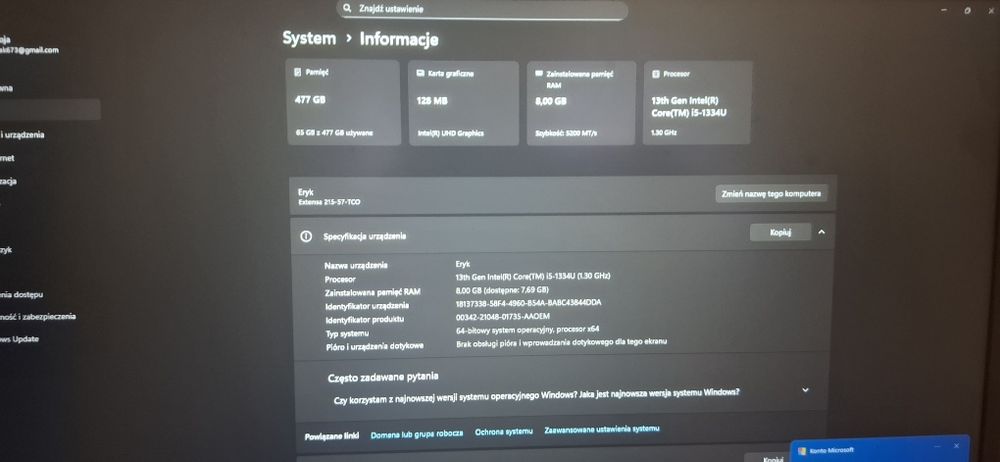 Acer extensa 15 NOWY