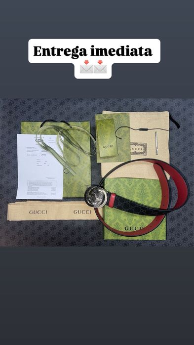 Cinto gucci com todos os acessorios