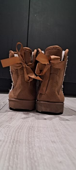Botki, śniegowce brązowe - nowe