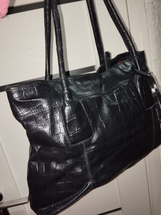 Сумка шопер кожаная