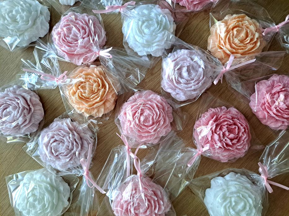 Duże mydełko piwonia ,upominek ,podziękowanie handmade