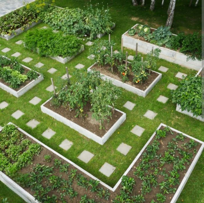 Warzywniak  z desek betonowych