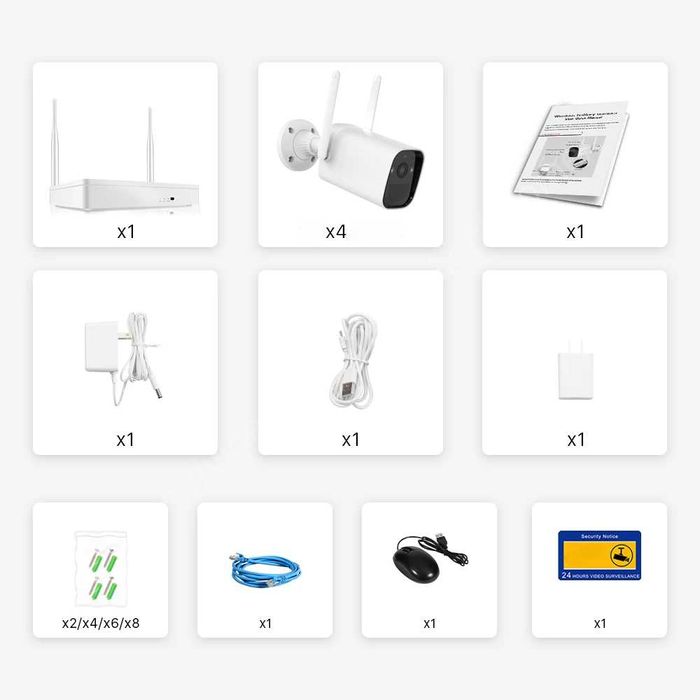 Conjunto 4 Câmaras ‼️ Bateria dura 120 dias ‼️ 3MP ‼️ S/Fios