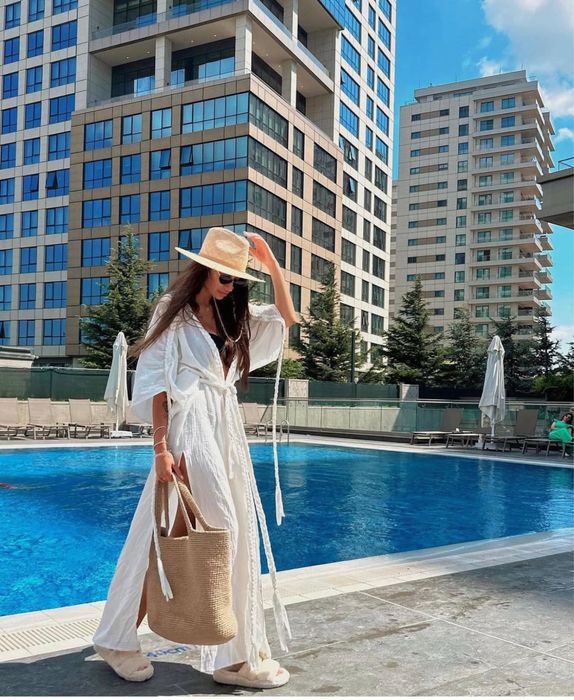 Легкий халат (пляжна туніка) із бавовни