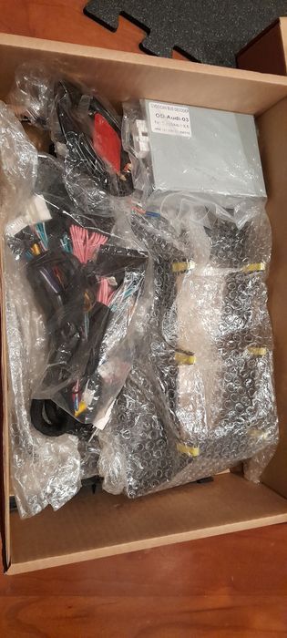 Cabos Audi Q3 Q5 RCA Canbus Fichas Completas Antena GPS usb Moldura...