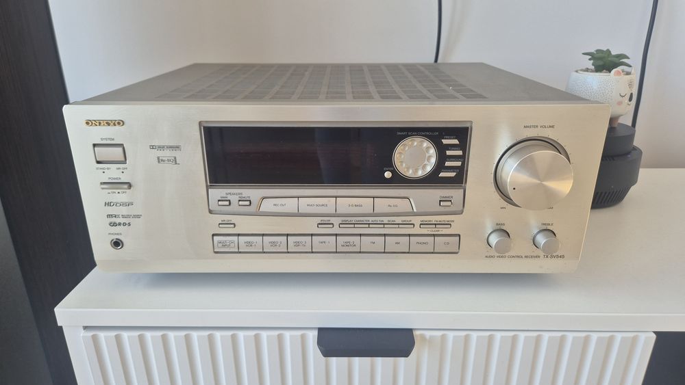 Amplituner Onkyo TX-SV545 + kolumny STX – sprawny zestaw audio stereo / kino domowe