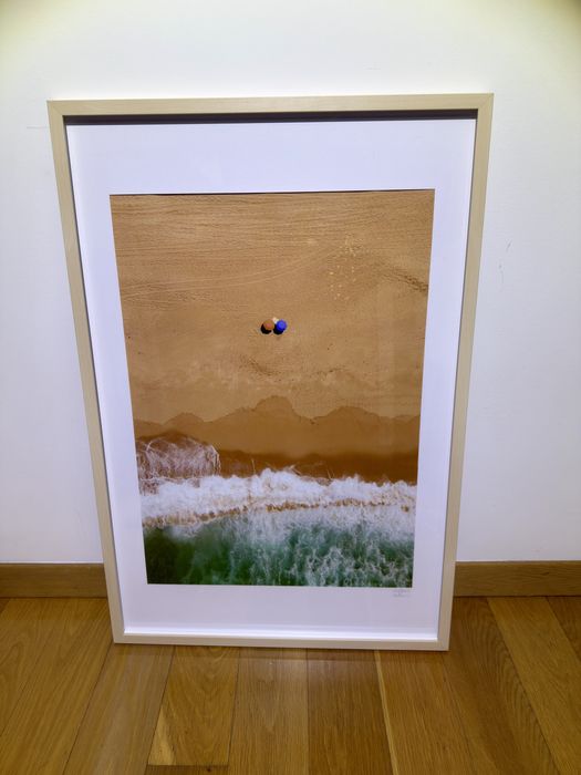 Fotos tiradas com drone em moldura