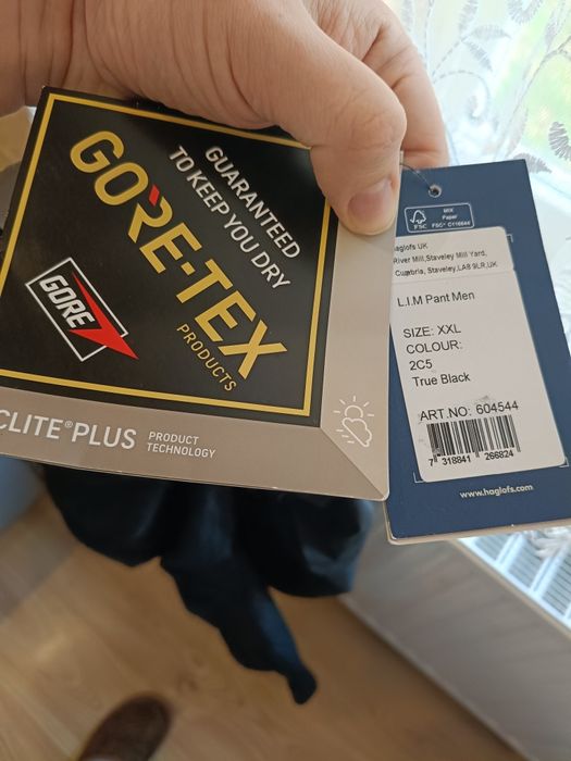 Nowe! Premium Gore-Tex Packlite Plus XXL spodnie Haglöfs+Bon Decathlon
