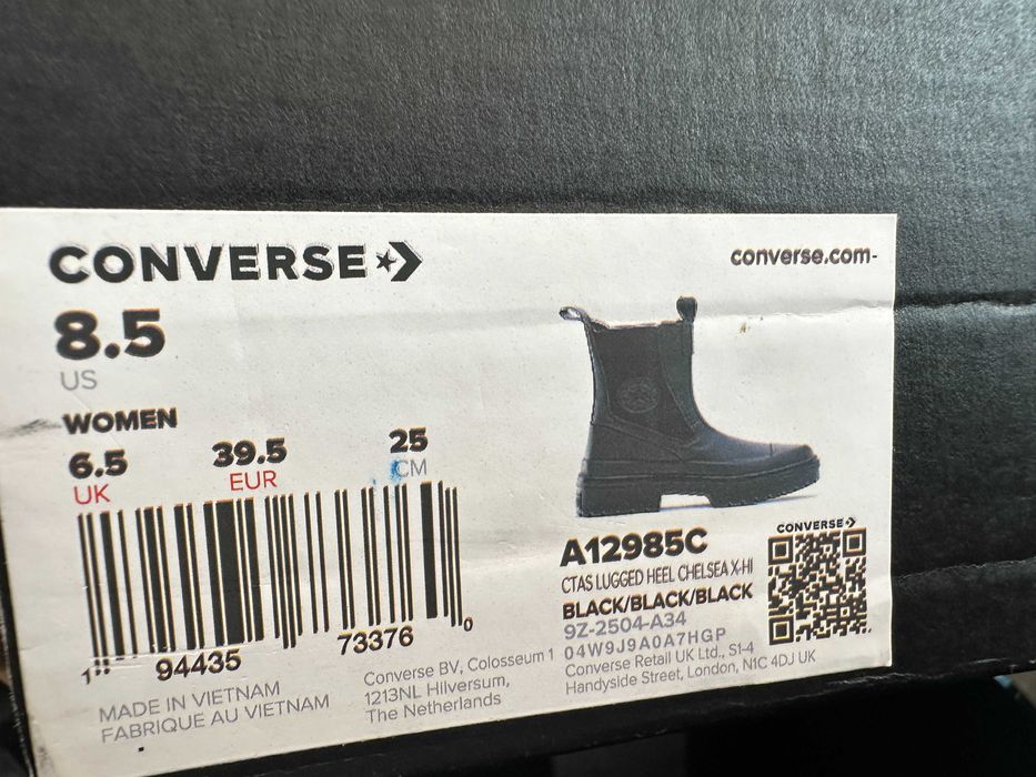 botki damskie Converse skórzane Chuck Taylor All Star Lugged Heel 39,5