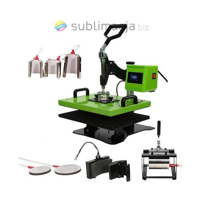 Prasa termotransferowa 8w1 płaska, kubków, filiżanek, talerzy, czapek