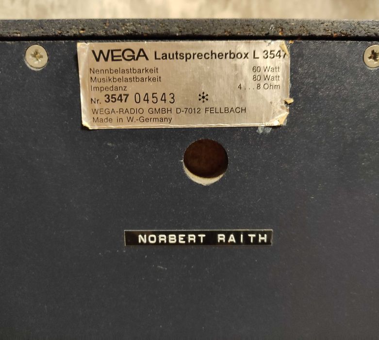 Акустика колонки  WEGA L 3547 Made in Germany