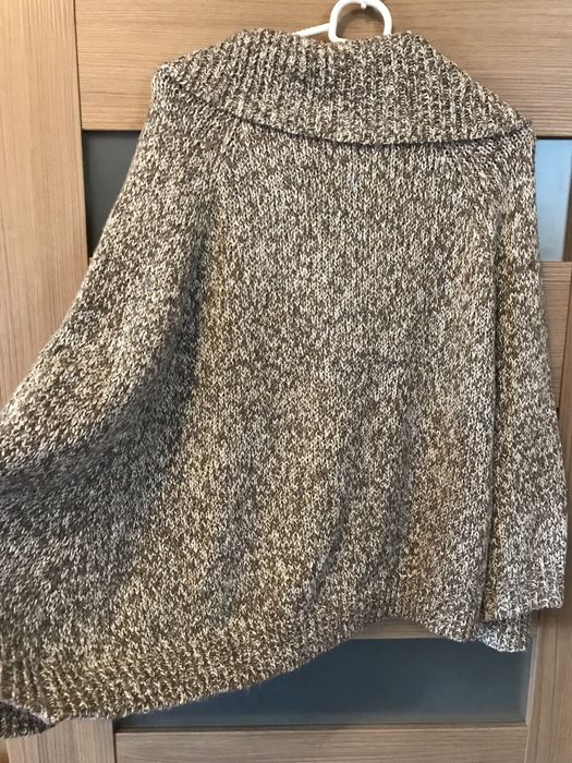 Ponczo M brazowy melanż