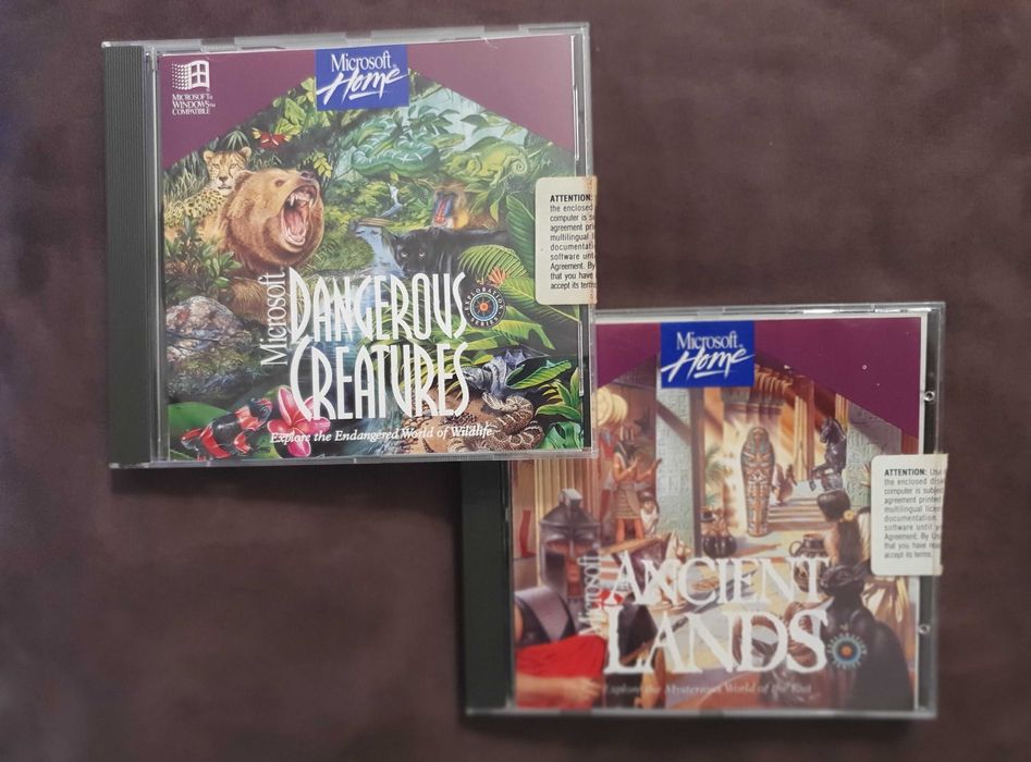 Original MS CDs, vintage: Encarta, Cinemania, Autoroute, Grolier, etc64283899347969123