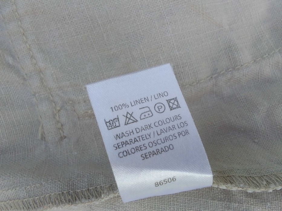 lniany bezowy żakiet vintage 100% len puro lino M L 38 40