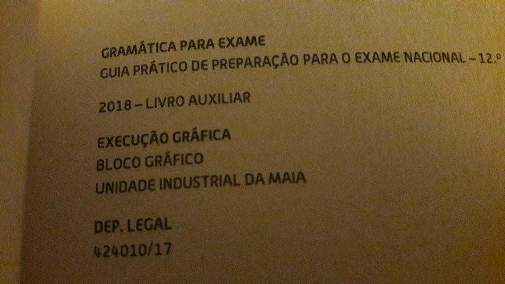 livro exame 12 ano gramática