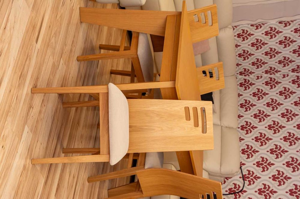 Stół Skrzyniowo-ramowy Dębowy 140x80+2x40