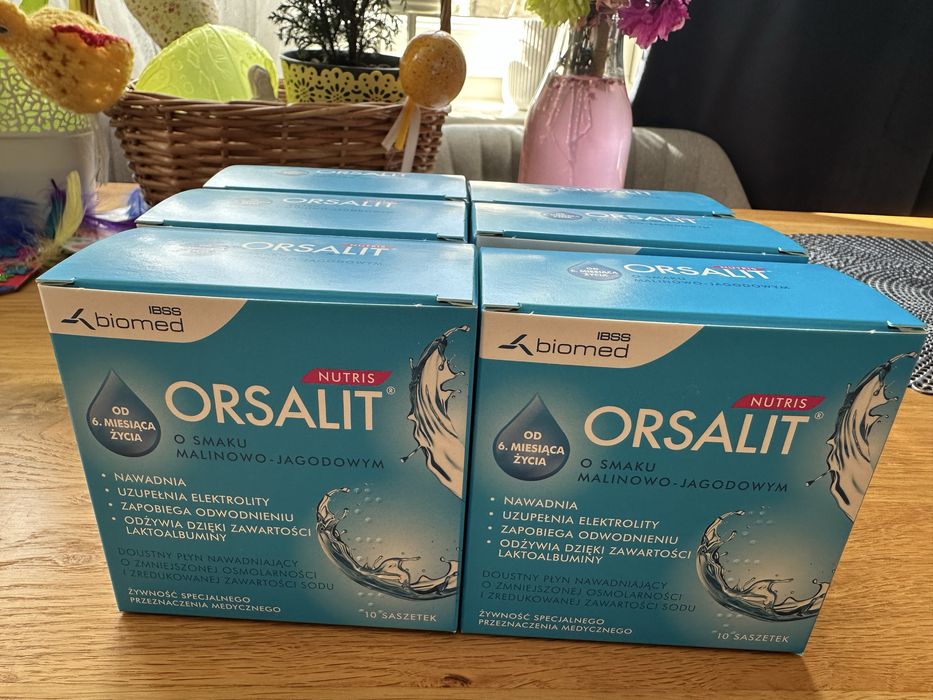 Orsalit malinowo - jagodowy 6 opakowań po 10 saszetek 60