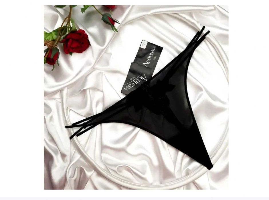 Труси стрінги Acousma чорні