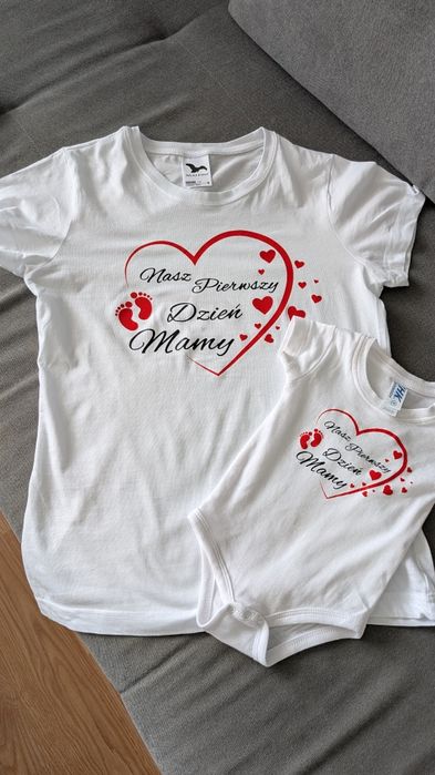 Zestaw koszulka i body, nasz pierwszy dzień mamy