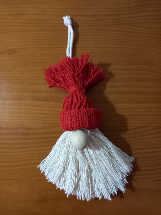 Decoração de natal em macramé