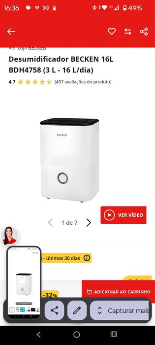 Vendo desumidificador beken, entrego em mão. Usado em muito bom estado