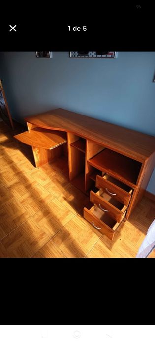 Mesa de computador madeira maciça