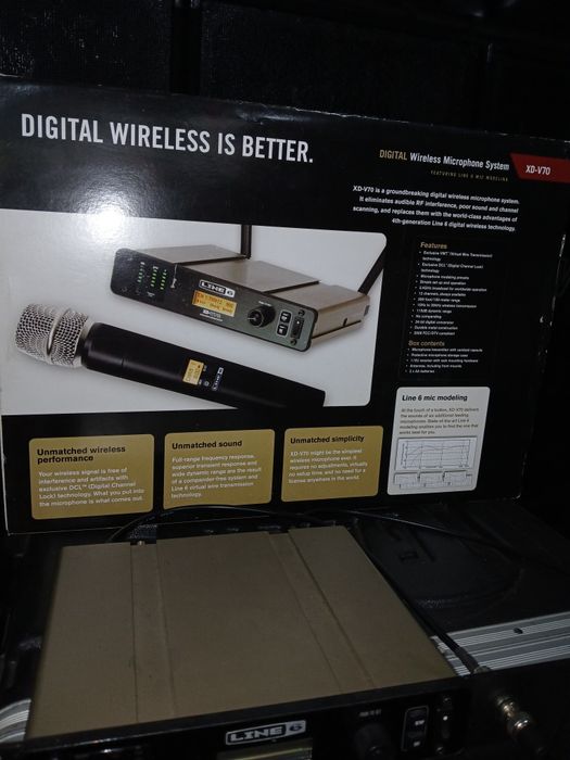 Microfone de mão e de cabeça completo