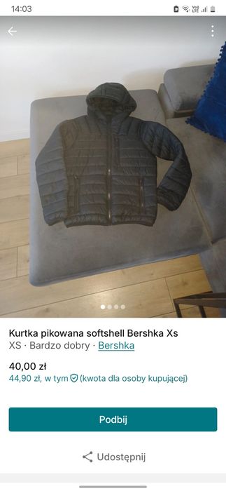 Softshell kurtka Bershka xs