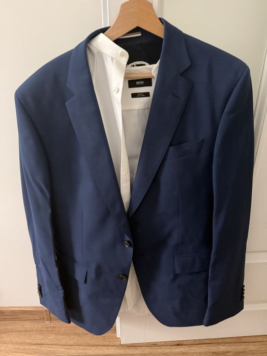 Meski garnitur Hugo Boss jak nowy komplet z koszula